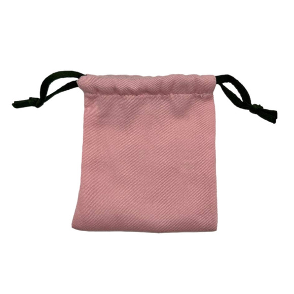 Kate Spade Small Pink Black Foil Pink Drawstring Jewelry Accessories Dust Bags - Picture 2 of 4